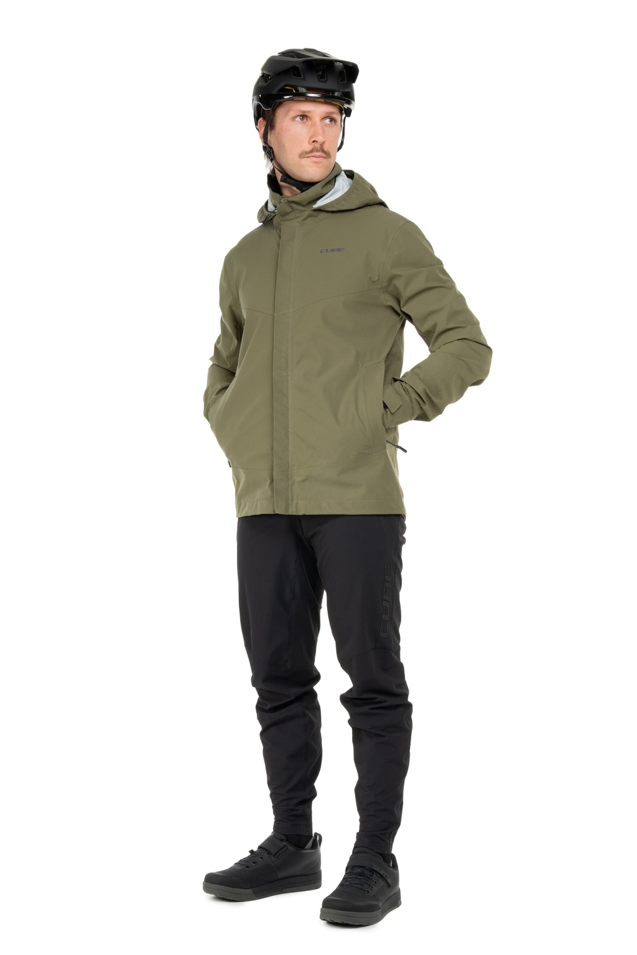 Kurtka rowerowa przeciwdeszczowa CUBE CMPT reed green
